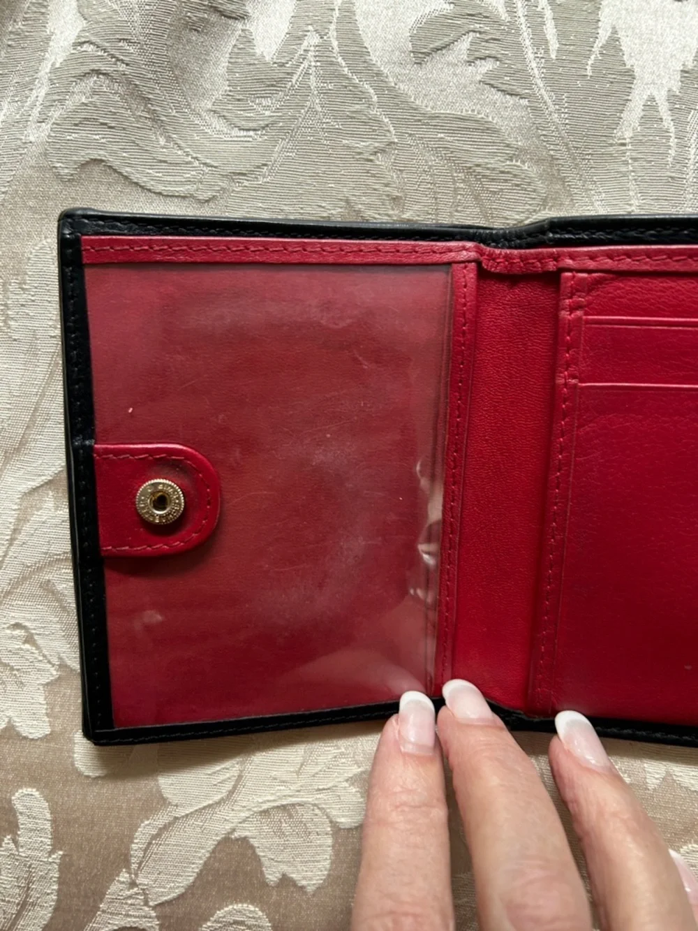 7032. Authentic Christian Dior Black Leather Wallet w/COA. Soft buttery leather.